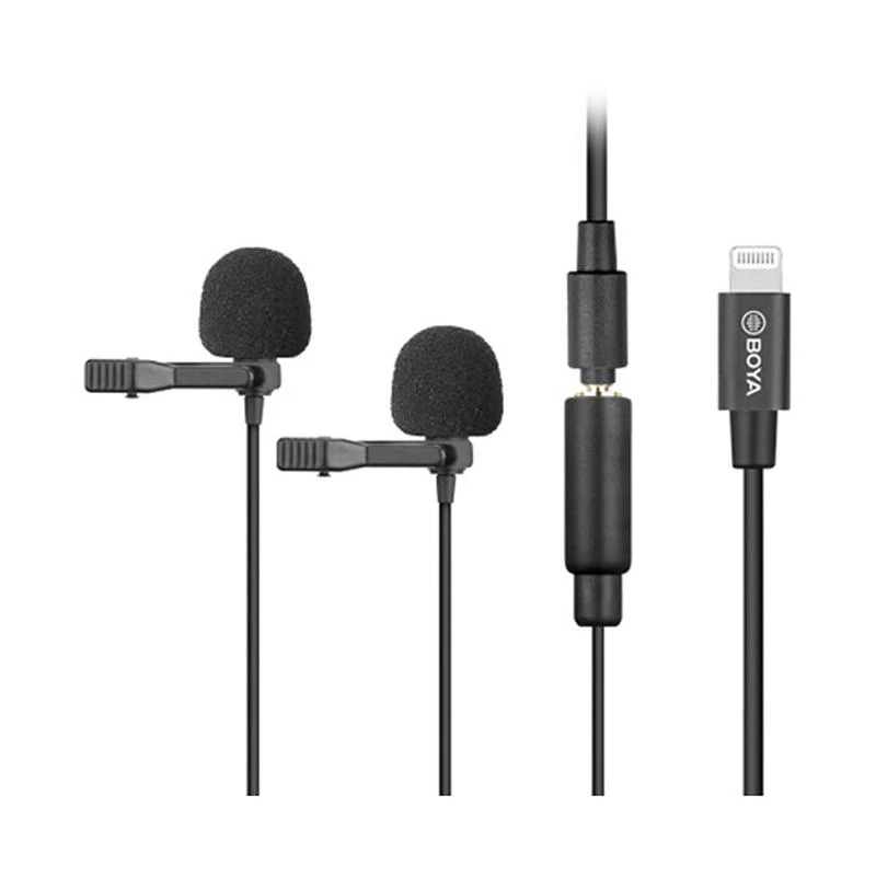 Microfone Lapela Duplo Boya BY-M2D Iphone