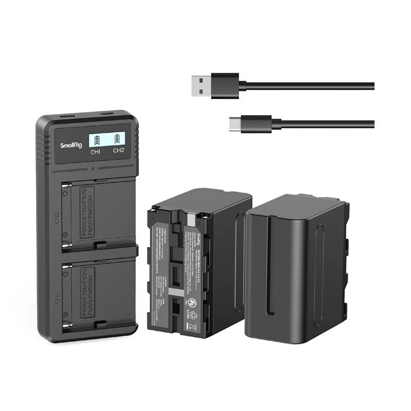 Kit de Bateria e Carregador SmallRig 3823 NP-F970 7800mAh
